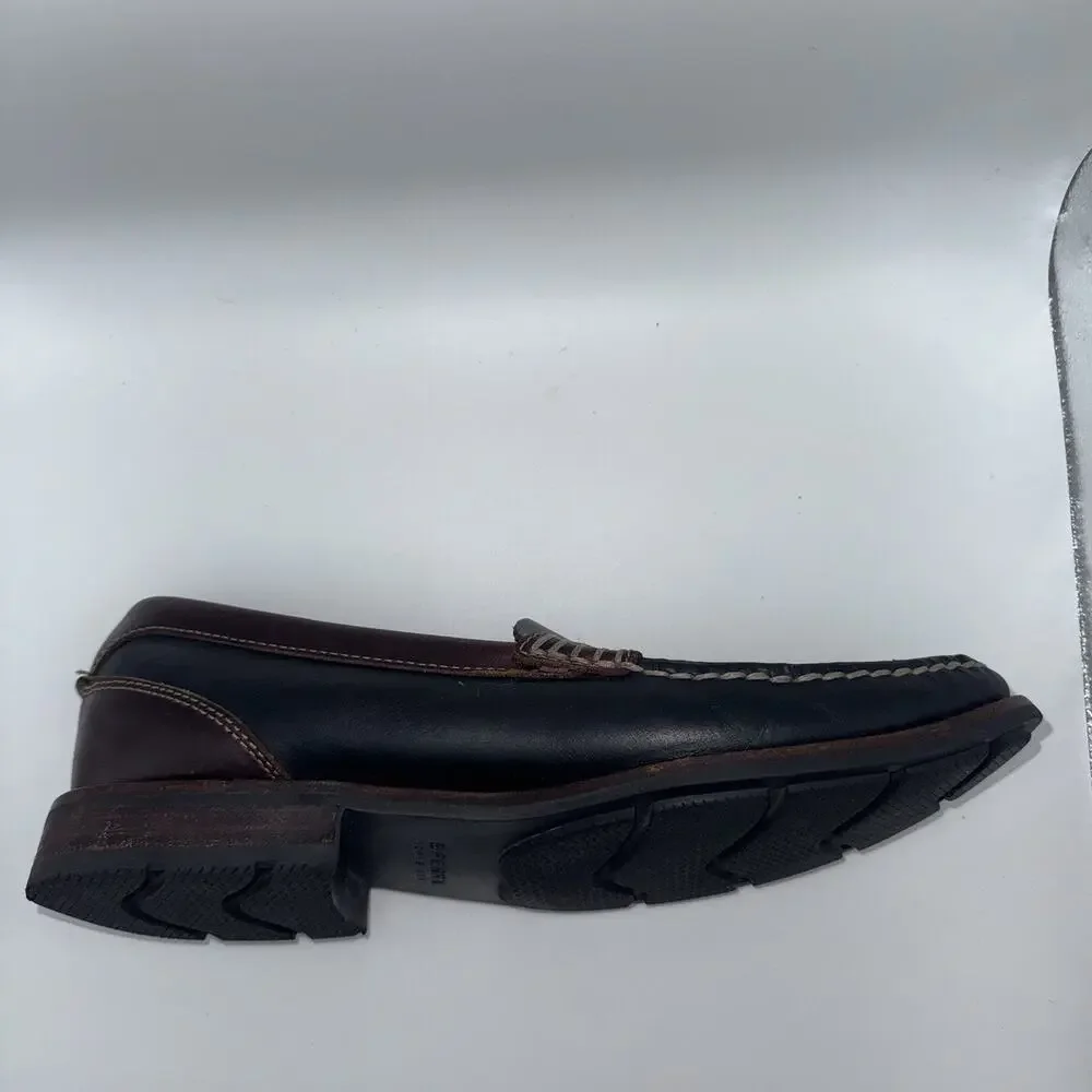 Sperry Top-Sider Men’s 9.5M Black Brown Leather Penny Loafers Slip On